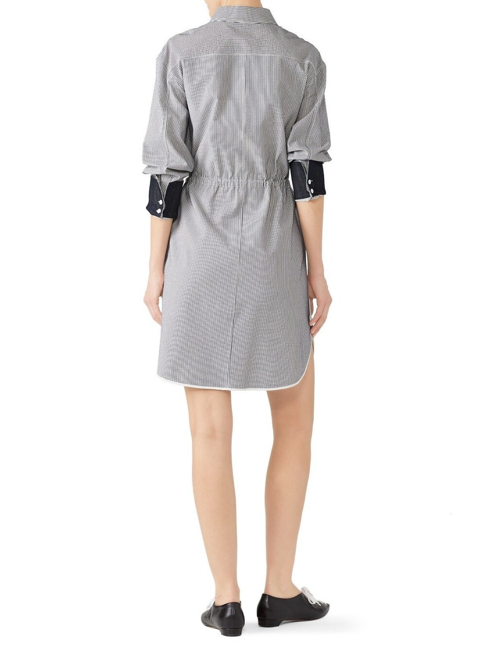 Jason Wu Stripe Seersucker Shirtdress - Picture 2 of 7